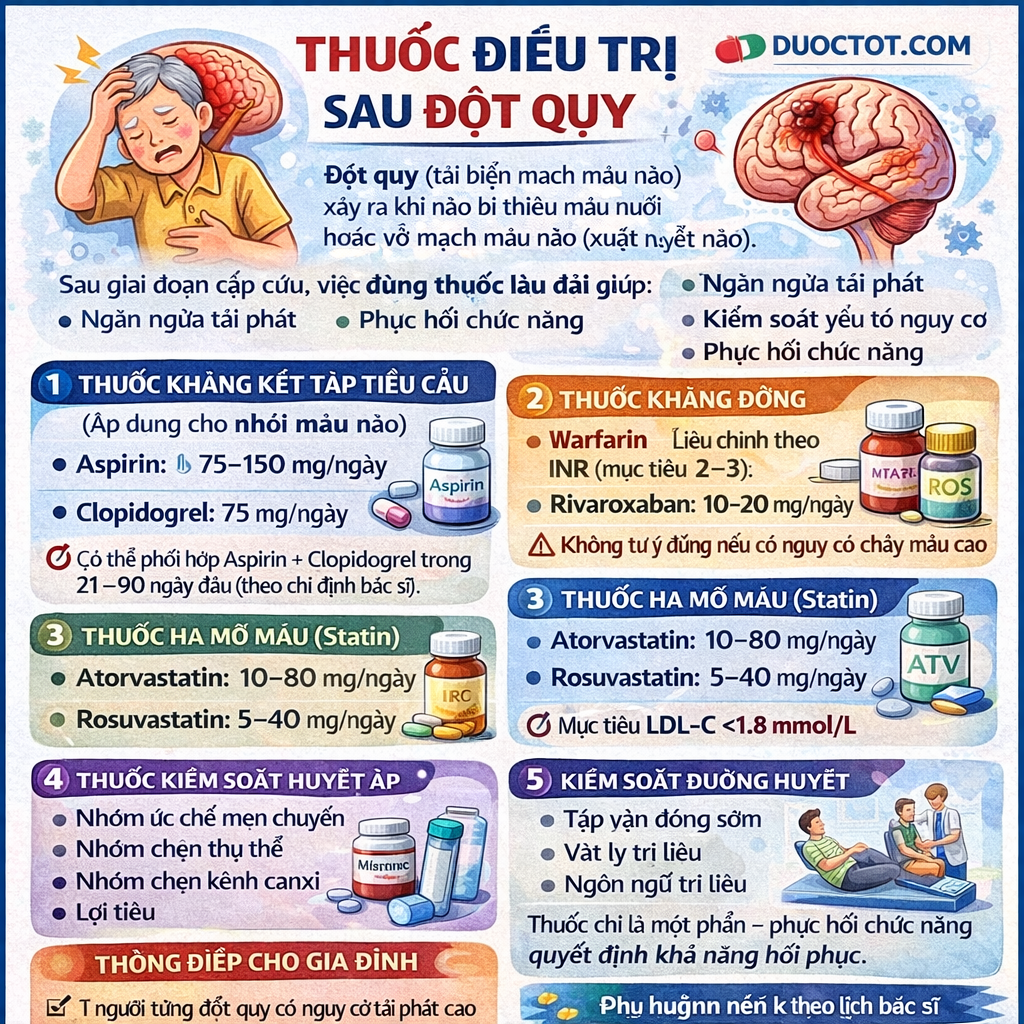 Cách điều trị bệnh nhân sau đột quỵ